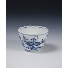 Sch&uuml;ssel, rund, Zwiebelmuster, kobaltblau, wei&szlig;er Rand, 9 cm