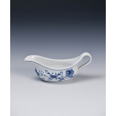 Sauciere, Zwiebelmuster, kobaltblau, wei&szlig;er Rand, V 0,05 l