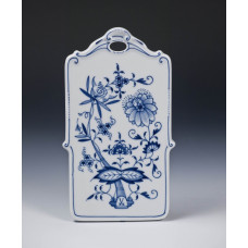 Brotbrett, Zwiebelmuster, kobaltblau, weißer Rand, L 20 cm