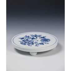 Untersetzer, Zwiebelmuster, kobaltblau, weißer Rand, 15 cm