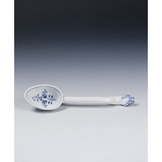 Saucenl&ouml;ffel, Zwiebelmuster, kobaltblau, wei&szlig;er Rand, L 22 cm