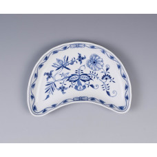 Grätenschale, Zwiebelmuster, kobaltblau, weißer Rand, L 21 cm