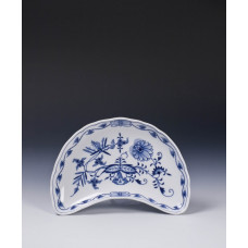 Grätenschale, Zwiebelmuster, kobaltblau, weißer Rand, L 22,5 cm