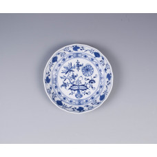 Dessertschale, Zwiebelmuster, kobaltblau, weißer Rand, 17 cm