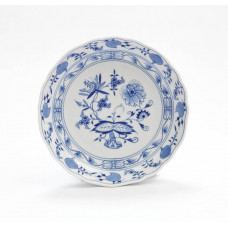 Dessertschale, Zwiebelmuster, kobaltblau, weißer Rand, 19 cm
