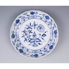 Beilageschale rund, Zwiebelmuster, kobaltblau, weißer Rand, ø 25 cm