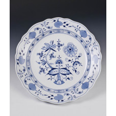 Sch&uuml;ssel, Zwiebelmuster, kobaltblau, wei&szlig;er Rand, &oslash; 35 cm