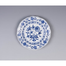 Teller, Zwiebelmuster, kobaltblau, weißer Rand, ø 17 cm