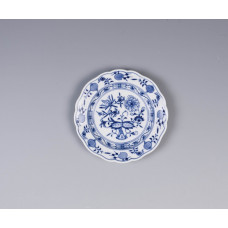 Teller, Zwiebelmuster, kobaltblau, weißer Rand, ø 14 cm