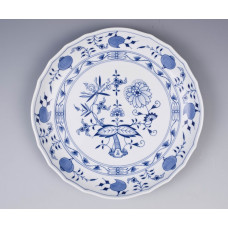 Kuchenschale, Zwiebelmuster, kobaltblau, weißer Rand, ø 28 cm