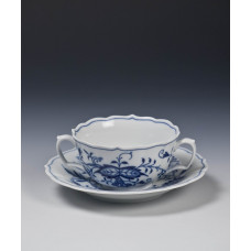 Suppentasse m.U., Zwiebelmuster, kobaltblau, weißer Rand, 0,20 l