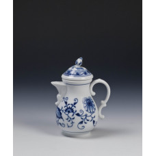 Kanne, Zwiebelmuster, kobaltblau, weißer Rand, 0,20 l