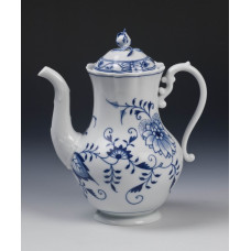 Kaffeekanne, Zwiebelmuster, kobaltblau, weißer Rand, V 0,70 l