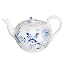 Teekanne, Zwiebelmuster, kobaltblau, weißer Rand, V 1,25 l