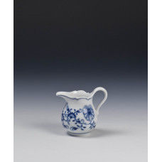 Milchkännchen, Zwiebelmuster, kobaltblau, weißer Rand,