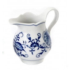 Milchkännchen, Zwiebelmuster, kobaltblau, weißer Rand, V 0,12 l