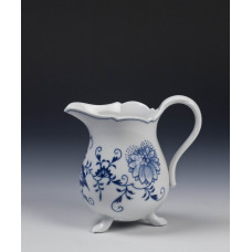 Milchkännchen mit Füßen, Zwiebelmuster, kobaltblau, weißer Rand, 0,40 l