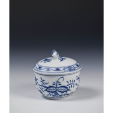 Zuckerdose, Zwiebelmuster, kobaltblau, weißer Rand, ø 7,5 cm