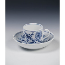 Kaffeetasse m.U., Zwiebelmuster, kobaltblau, weißer Rand, 0,2 l