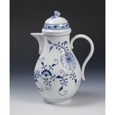 Kaffeekanne, Zwiebelmuster, kobaltblau, weißer Rand, 1,75 l