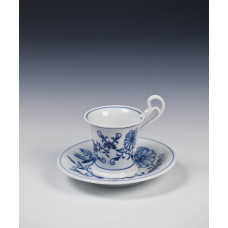 Mokkatasse m.U., Zwiebelmuster, kobaltblau, weißer Rand, 0,08 l Mokkatasse m.U., Zwiebelmuster, kobaltblau, weißer Rand, 0,08 l