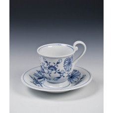 Kaffeetasse m.U., Zwiebelmuster, kobaltblau, weißer Rand, 0,1 l