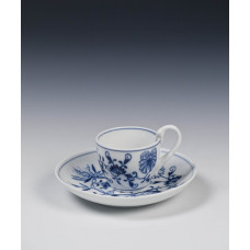Tasse m.U., Zwiebelmuster, kobaltblau, weißer Rand, 0,05 l