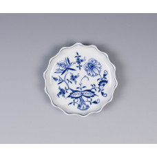 Sch&auml;lchen,rund, Zwiebelmuster, kobaltblau, wei&szlig;er Rand, 12 cm