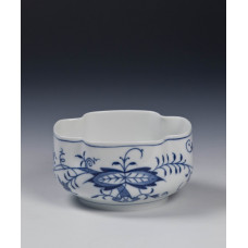 Schale,eckig, Zwiebelmuster, kobaltblau, weißer Rand, 11x11 cm