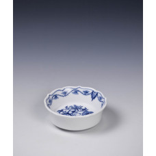 Sch&auml;lchen,rund, Zwiebelmuster, kobaltblau, wei&szlig;er Rand, 8 cm