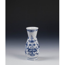 Vase, Zwiebelmuster, kobaltblau, weißer Rand, H 14,5 cm