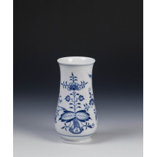 Vase, Zwiebelmuster, kobaltblau, weißer Rand, H 14 cm