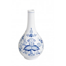Vase, Zwiebelmuster, kobaltblau, weißer Rand, H 24,5 cm