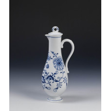 Flasche, Zwiebelmuster, kobaltblau, weißer Rand, V 0,25 l