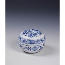 Dose, Zwiebelmuster, kobaltblau, weißer Rand, ø 9 cm