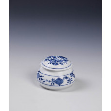 Dose, Zwiebelmuster, kobaltblau, weißer Rand, ø 7 cm