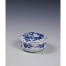 Dose, Zwiebelmuster, kobaltblau, weißer Rand, ø 7 cm