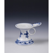 Leuchter, Zwiebelmuster, kobaltblau, weißer Rand, H 7 cm