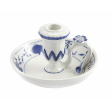 Leuchter, Zwiebelmuster, kobaltblau, weißer Rand, H 7 cm