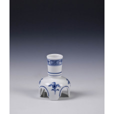 Leuchter, Zwiebelmuster, kobaltblau, weißer Rand, H 7 cm