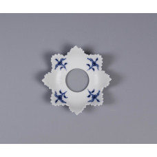 Lichtmanschette, Zwiebelmuster, kobaltblau, weißer Rand, ø 7 cm