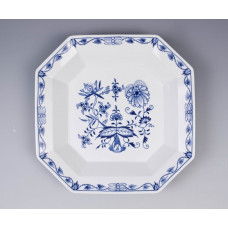 Platte, Zwiebelmuster, kobaltblau, wei&szlig;er Rand, H 28,5 cm