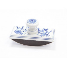 Löscher, Zwiebelmuster, kobaltblau, weißer Rand, 11x6 cm