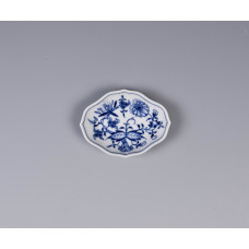 Sch&auml;lchen, Zwiebelmuster, kobaltblau, wei&szlig;er Rand, L 8 cm