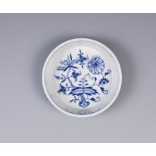 Untersetzer, Zwiebelmuster, kobaltblau, weißer Rand, 12 cm