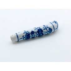 Messerheft o.M. (m.M. 53___), Zwiebelmuster, kobaltblau, weißer Rand, 9 cm