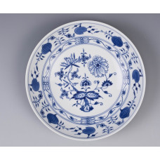 Schale, Zwiebelmuster, kobaltblau, weißer Rand, ø 22,5 cm