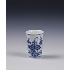 Becher, Zwiebelmuster, kobaltblau, weißer Rand, V 0,02 l