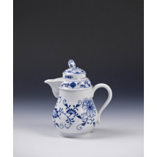 Kaffeekanne, Zwiebelmuster, kobaltblau, weißer Rand, 0,45 l