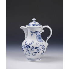 Kaffeekanne, Zwiebelmuster, kobaltblau, weißer Rand, 0,85 l